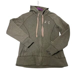 Under Armour Women’s Storm ColdGear Jacket Medium — Gray Hooded Fleece Outerwear